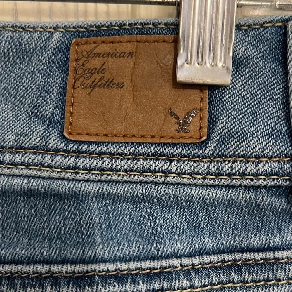 AMERICAN EAGLE STRETCH SLIM BOOT CUT 5 Pocket Woman’s Jeans Size 8 long - Picture 5 of 12